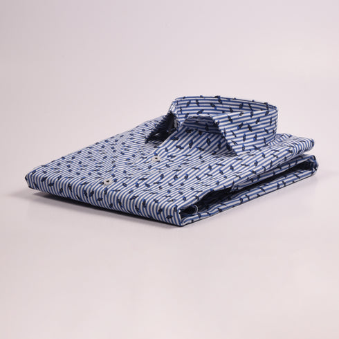 MK Blue Leaflet Shirt